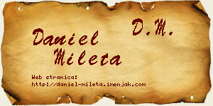 Daniel Mileta vizit kartica